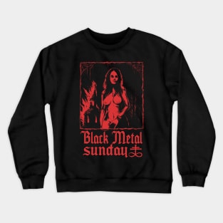 Black Metal Sunday Crewneck Sweatshirt